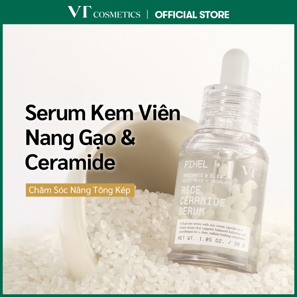 [VT] Rice Ceramide Capsule Serum 30ml Làm sáng da thủy tinh dưỡng ẩm [Flagship chính thức]