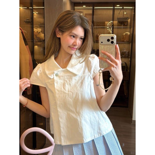 𝙉𝘼𝙇𝘼 𝙏𝙊𝙋 - Áo Linen Cổ Sen Gài Cúc
