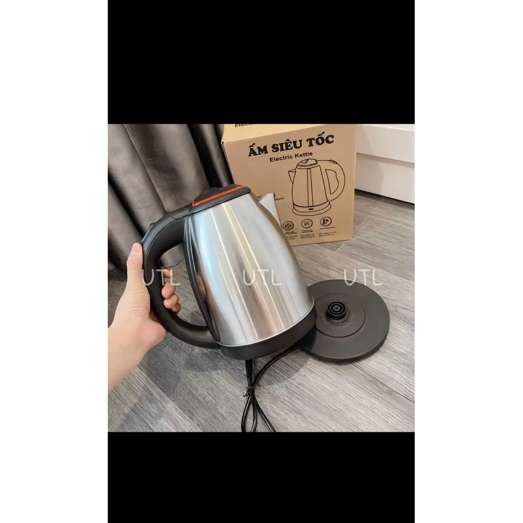 Ấm Siêu Tốc Inox 1800W - Đun Sôi Thần Tốc, Tự Ngắt An Toàn