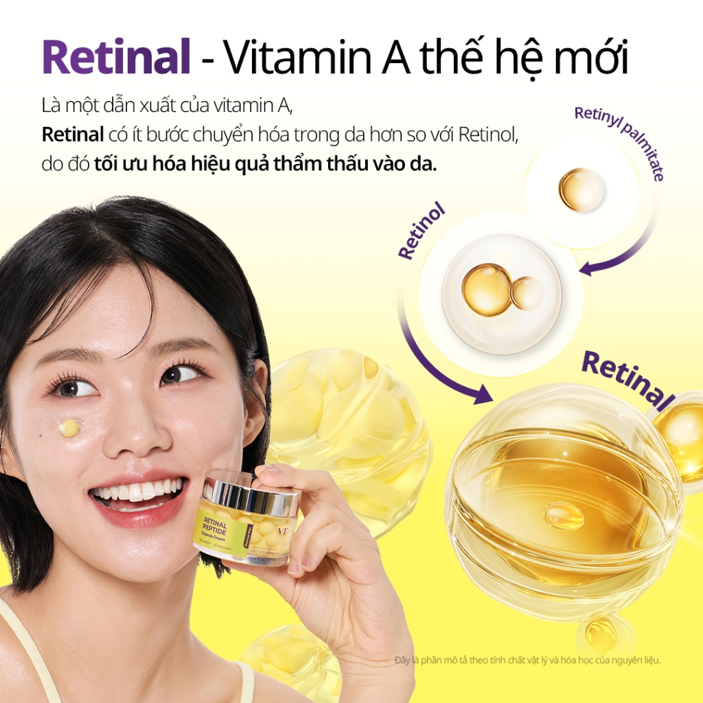 [VT] Kem Dưỡng Ẩm Peptide Retinal Capsule Cream 50ml | Phục Hồi Da & Giảm Nếp Nhăn < Flagship chính thức >