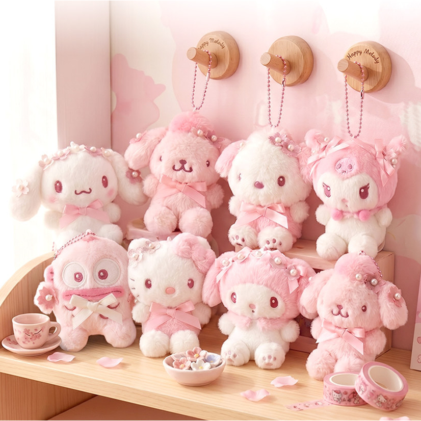[SANRIO] Túi tông màu hồng quyến rũ 8cm (Kitty / Mymelody / Kuromi / Cinnamoroll / Pompompurin / Hangyodon / Pochacco / Chococat)