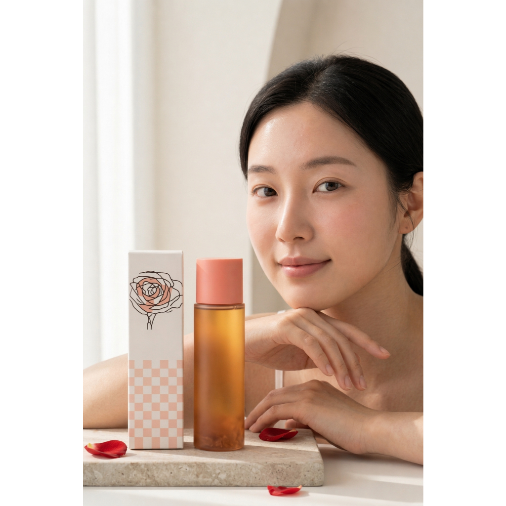 Rose Skincare Set | SEASON:ING Bộ Dưỡng Da Hoa Hồng | Toner Serum Kem K-Beauty Gift Set