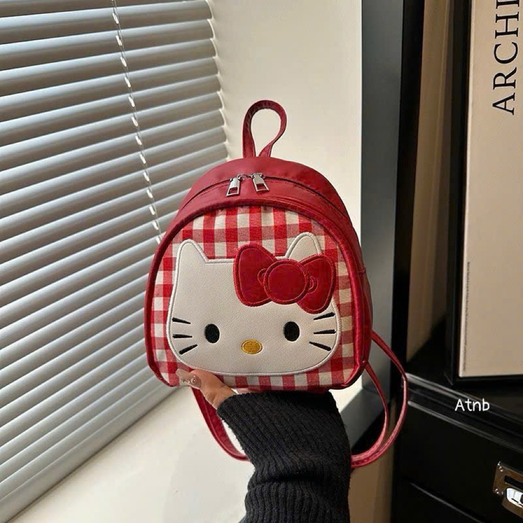Ba Lô Hello Kitty Mini Cho Bé Gái Và Mẹ | Túi Đeo Lưng Hoạt Hình Dễ Thương Phong Cách Hàn Quốc