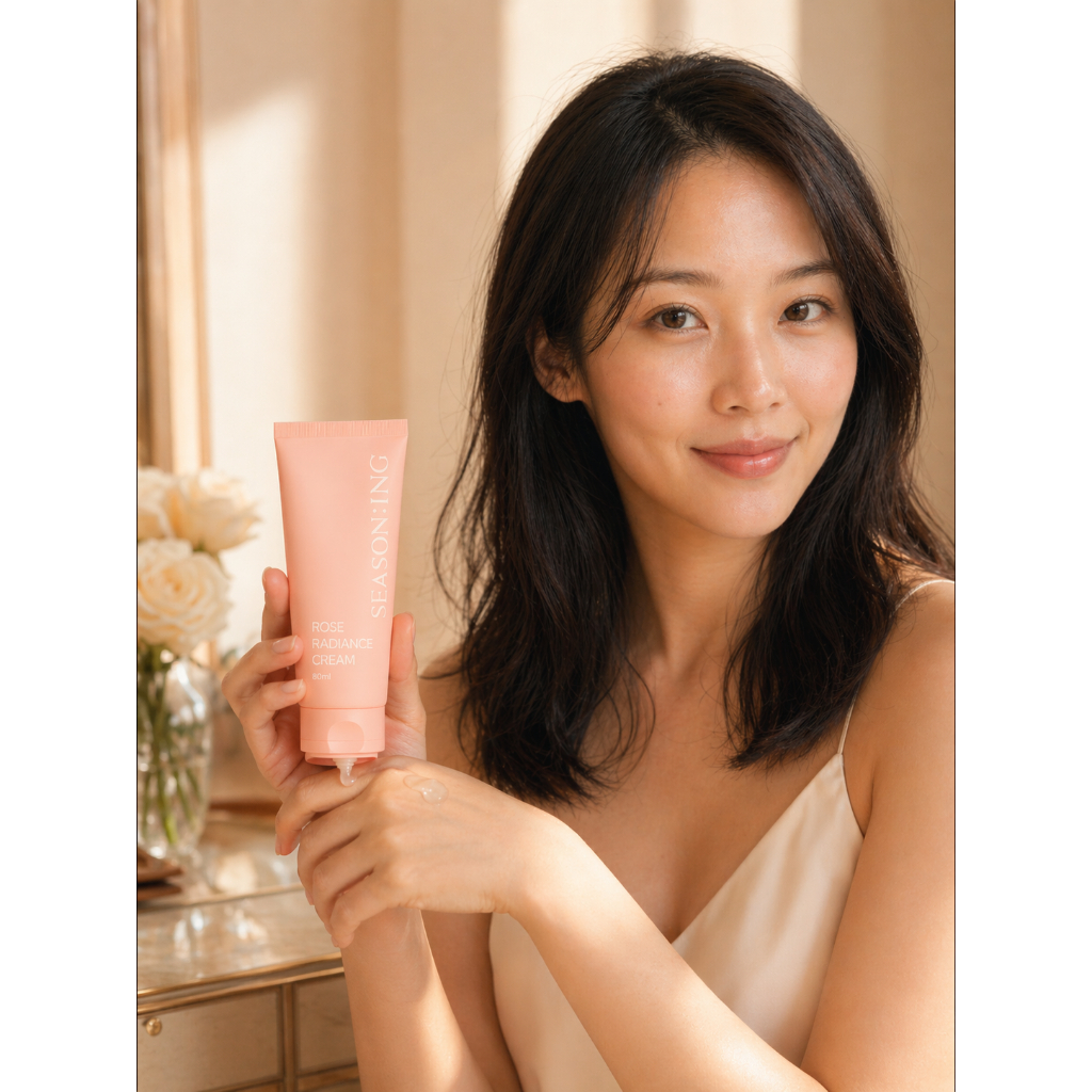 Rose Skincare Set | SEASON:ING Bộ Dưỡng Da Hoa Hồng | Toner Serum Kem K-Beauty Gift Set