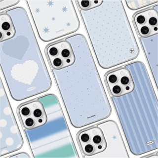 Ốp lưng từ tính bạc chủ đề màu xanh cho iphone galaxy