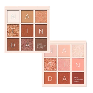 NATINDA Magic Eye Shadow Palette 9 Màu 1.5g x 9 Ấm Mát Tông Màu Trang Điểm Lấp Lánh Mờ Sử Dụng Hàng Ngày