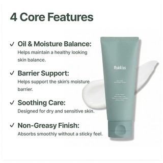 Kem dưỡng ẩm trà ROKKISS 100ml 1ea Kem dưỡng ẩm làm dịu da Hàn Quốc cho da nhạy cảm