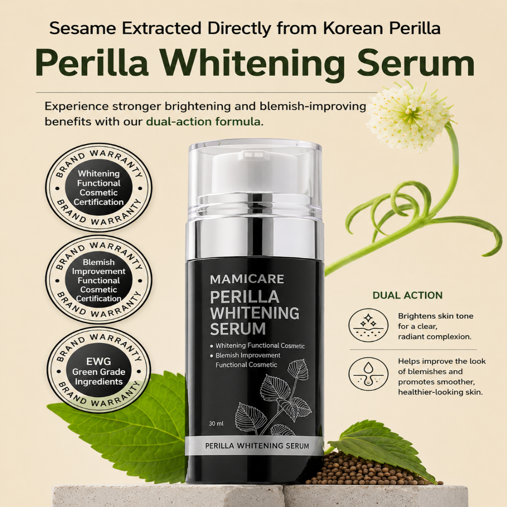 Serum làm trắng da Mamicare Perilla 50ml Brightening Glow K-Beauty #Mamicare #PerillaSerum #WhiteningSerum #GlowSkin #KBeauty