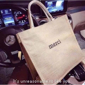 Túi Tote Merci Thời Trang Size Lớn – Hot Trend Đi Học, Đi Làm, Đi Biển