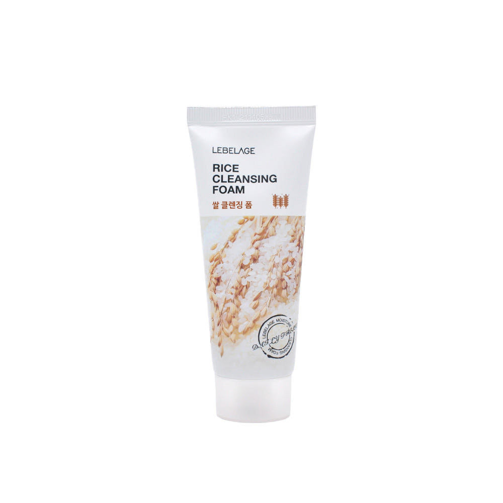 LEBELAGE Rice Cleansing Foam Set 100ml x 2 Deep Cleaning Dưỡng ẩm rửa mặt Gentle Daily Cleanser
