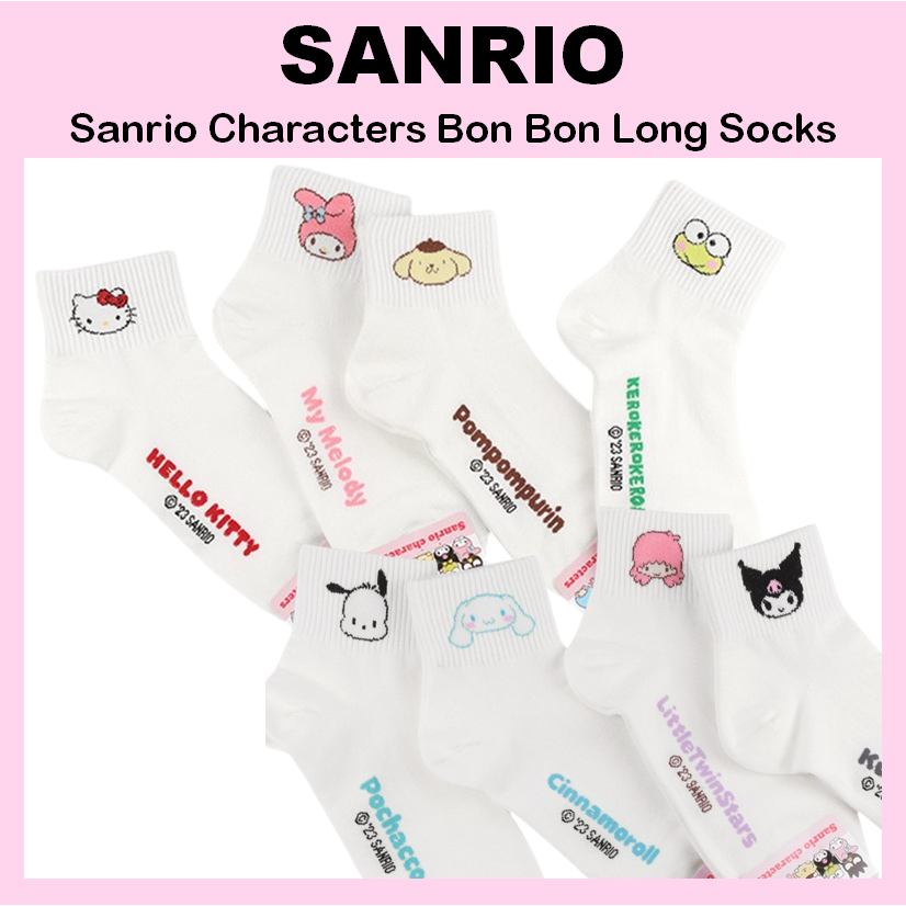 [sanrio] Vớ Dài bon Nhân Vật sanrio (mymelody / kuromi / pompompurin / cinnamoroll / Kerokeroppi)