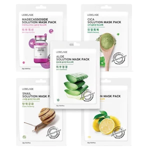 Gói mặt nạ LEBELAGE Solution 10 tờ Madecassoside / Cica / Aloe / Ốc / Mặt nạ dưỡng ẩm chanh Chăm sóc da Hàn Quốc