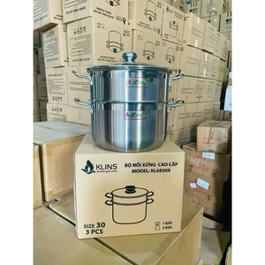 Nồi Hấp Inox 2 Tầng Size 30cm Cao Cấp – Hấp Nhanh, Giữ Trọn Dinh Dưỡng