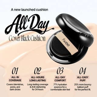 [fwee] All-Day Cover Black Cushion (5 Colors)