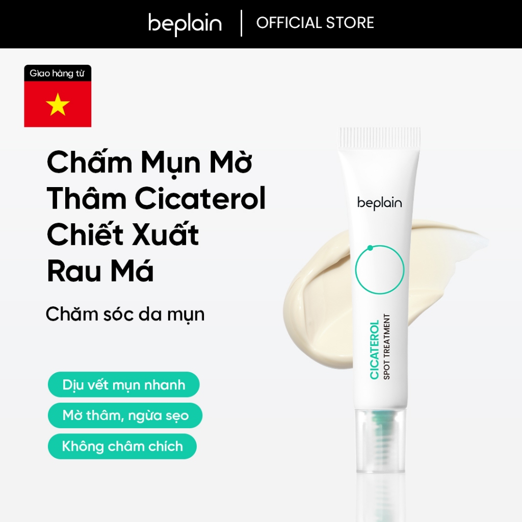 Kem chấm mụn cấp tốc BEPLAIN Cicaterol ngăn ngừa sẹo và thâm mụn 15ml