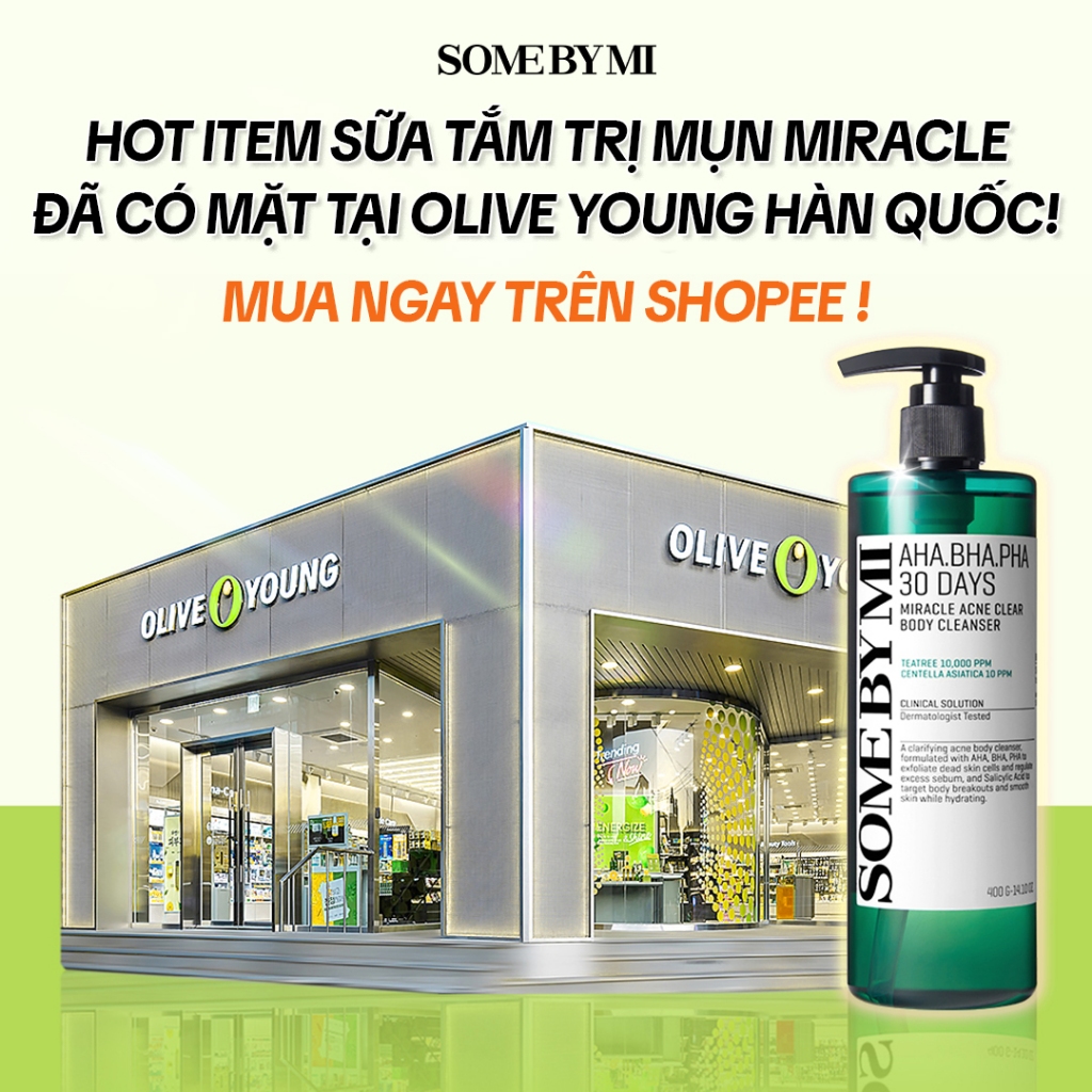 [SOMEBYMI] Sữa tắm giảm mụn AHA-BHA-PHA 30 Days Miracle Acne Clear Body Cleanser 400g