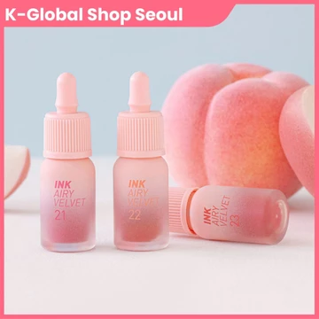 Peripera Ink The Airy Velvet Peach Collection 4g Soft Blur Velvet Lip Tint Nhẹ Matte Lip Color