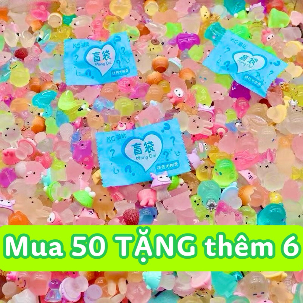 Combo 50 Tặng 6 Túi Mù Mini Dạ Quang, Túi Kẹo Bóc Quà Bí Mật Mẫu Dạ Quang, Blind Bag Kẹo Bóc Quà Tặng Bé