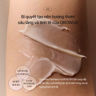 [GROWUS Chính hãng] Kem tay dưỡng ẩm hương nước hoa, hỗ trợ giảm nếp nhăn trên tay GROWUS Signature Perfume Hand Cream 50ml