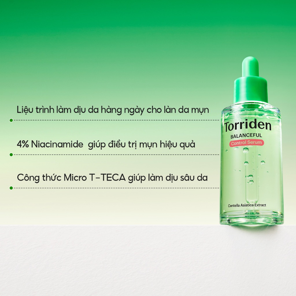 [Torriden Chính hãng] [SET] Serum cân bằng & mặt nạ kiểm soát da BALANCEFUL CICA, 50ml+10 miếng