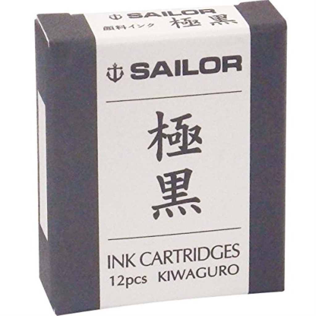 Sailor Muc Cartridge Pigment 2 Hop 24 Vien/Kiwaguro Seiboku Soboku/Khong Tham Nuoc/Nhat Ban