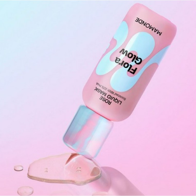[Mamonde] Mặt Nạ Lỏng Flora Glow Rose 80ml | Tẩy Da Chết 10% PHA, Da Căng Bóng (Không Cần Rửa)