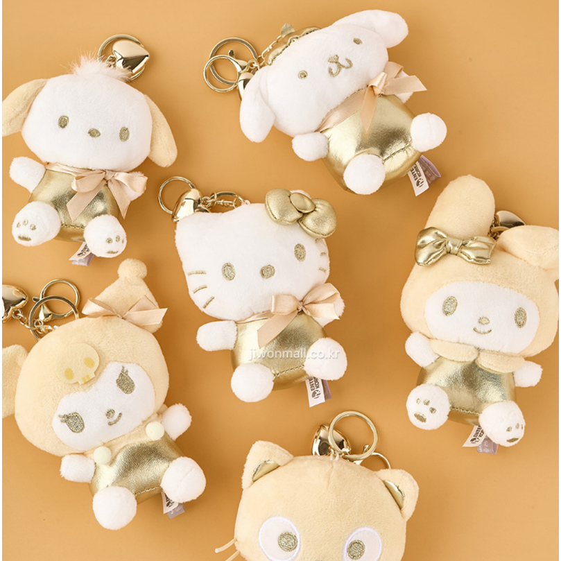 [SANRIO] Túi búp bê trái tim vàng Sanrio Characters quyến rũ 13cm