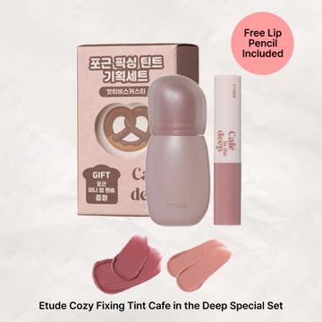 [K-Beauty] Etude Cozy Fixing Tint 2 màu Kết cấu mềm Trang điểm môi lâu trôi (+ quà tặng bút chì môi mini)