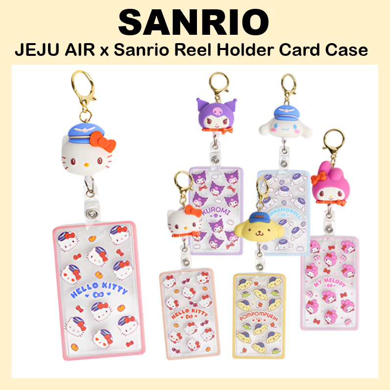 [SANRIO] JEJU AIR x SANRIO Nhân Vật Cuộn Thẻ Hộp Đựng kitty Phi Hành Đoàn Thuyền Trưởng Kurtomi cinnamoroll