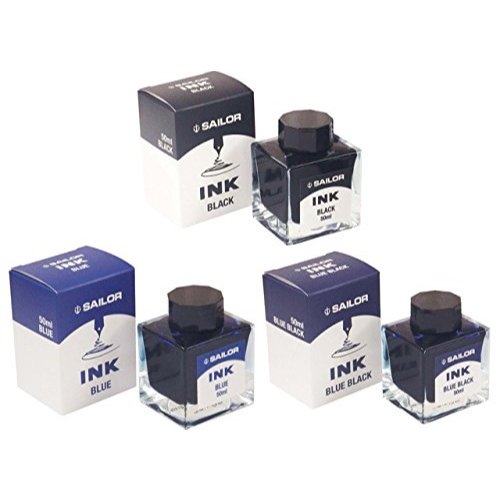 Sailor Muc Chai But May Muc 50ml/Den Xanh Xanh-Den/3 Mau Co Ban/Gia Tri/San Xuat Nhat Ban