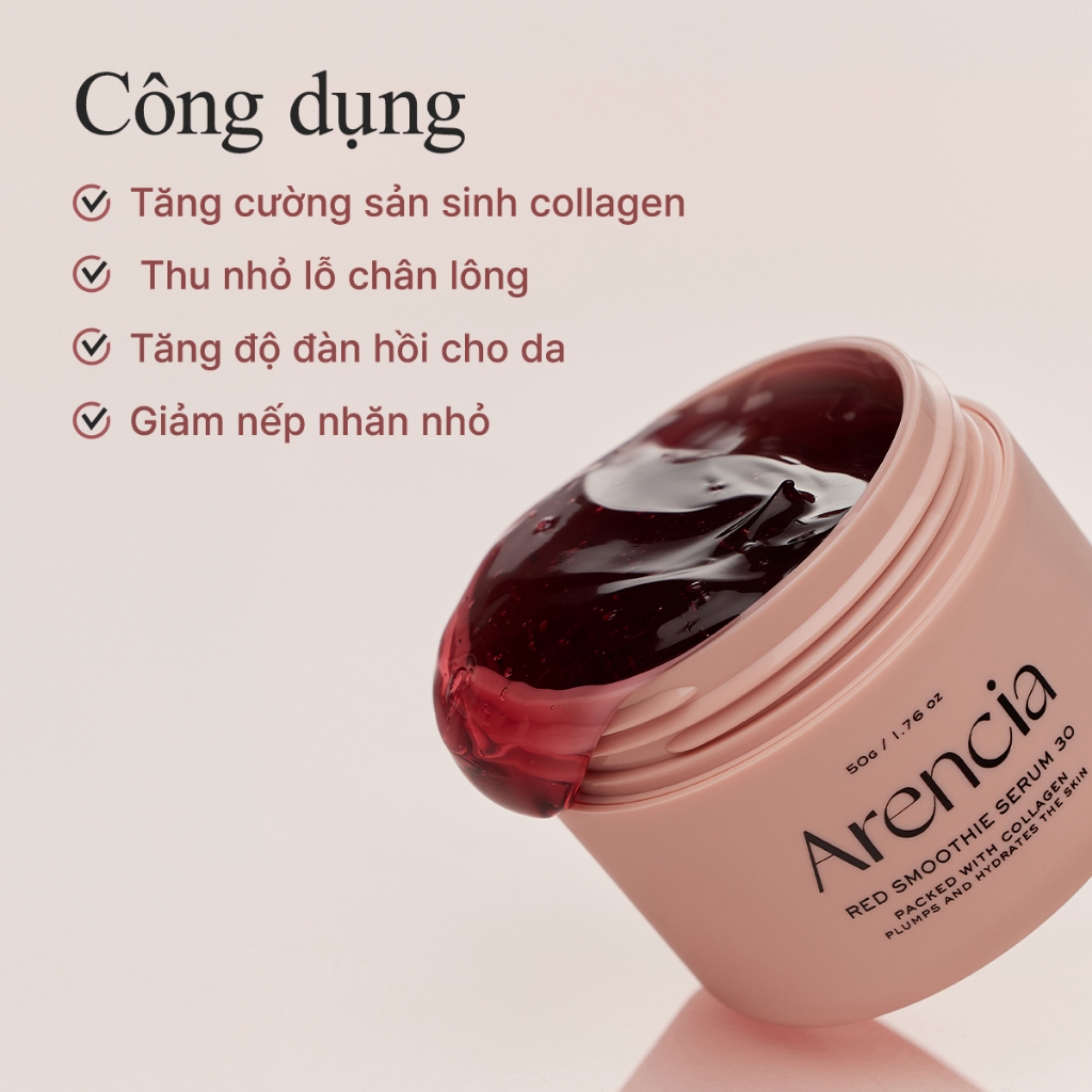 [Arencia] Serum Smoothie đỏ 30 50g | Rạng rỡ, làm dịu