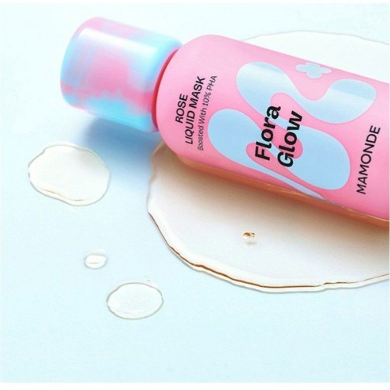 [Mamonde] Mặt Nạ Lỏng Flora Glow Rose 80ml | Tẩy Da Chết 10% PHA, Da Căng Bóng (Không Cần Rửa)