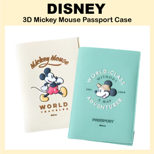 Hộp đựng hộ chiếu chuột Mickey 3D Xanh / Ngà