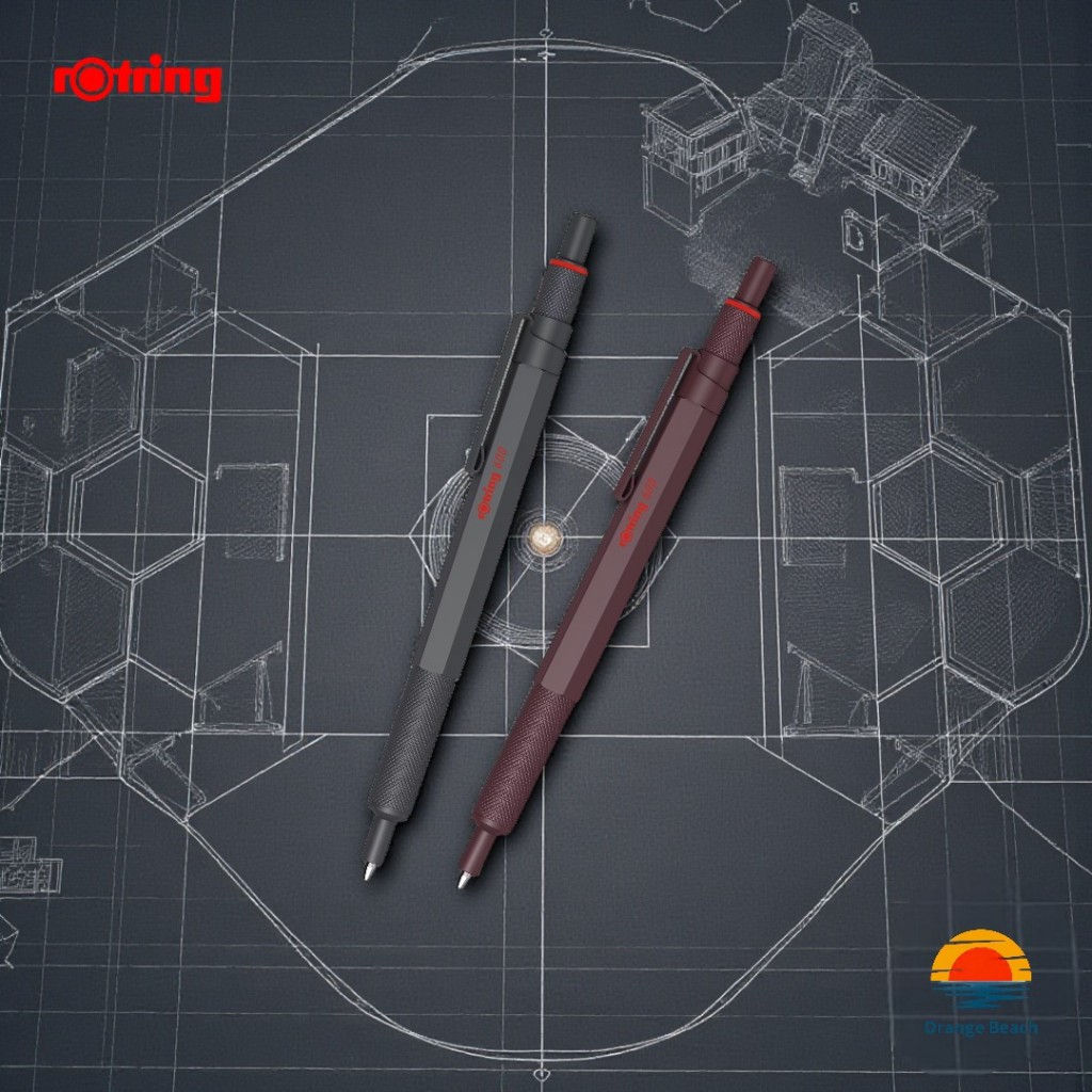 rOtring 600 But Bi/Dark Stone Choco Truffle 2 Mau/Than Dong Thau Luc Giac/Knurl/Nhat Ban