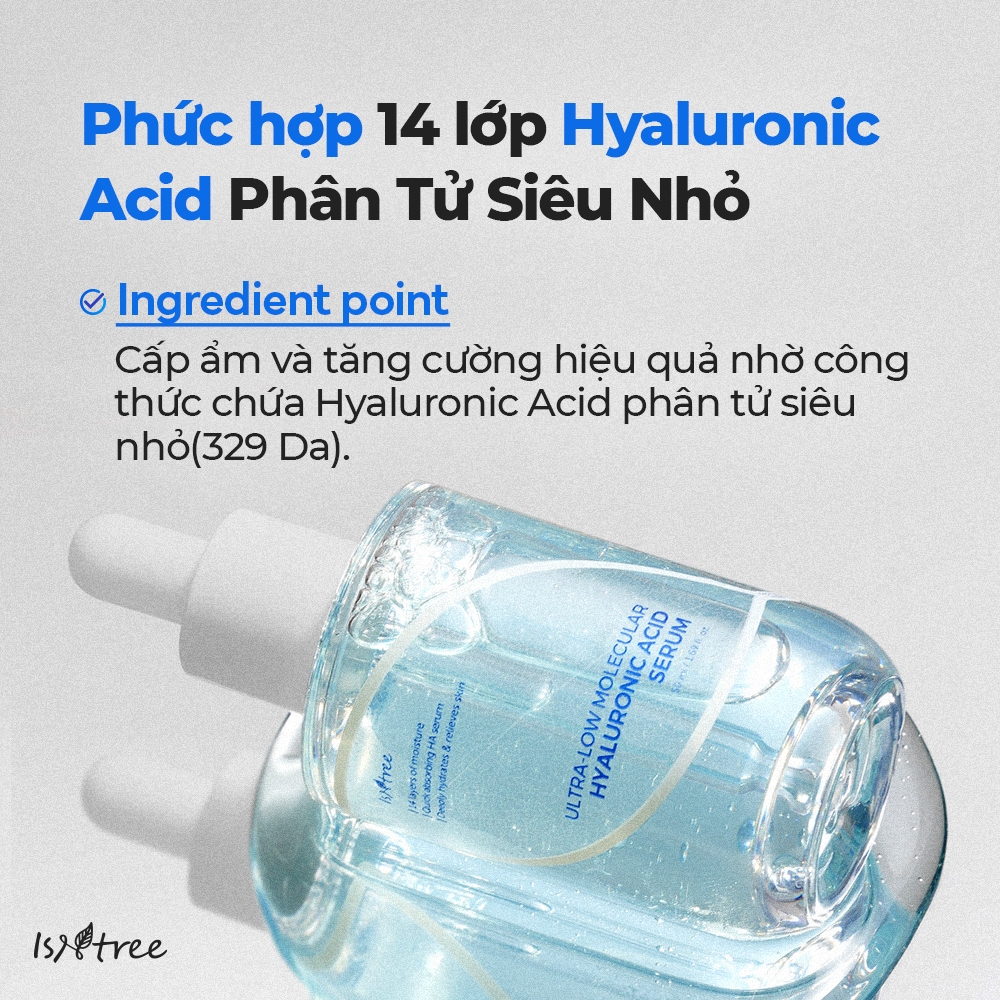 ISNTREE Serum Hyaluronic Acid Siêu Phân Tử 30ml / 50ml