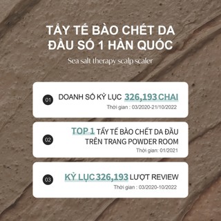 [GROWUS Chính hãng] Tẩy tế bào chết da đầu muối biển giảm gàu nhờn, làm mát da đầu, tóc tơi, khoáng chất cung cấp dưỡng chất cho tóc và da đầu GROWUS Sea Salt Therapy Scalp Scaler 30g / 120g / 250g