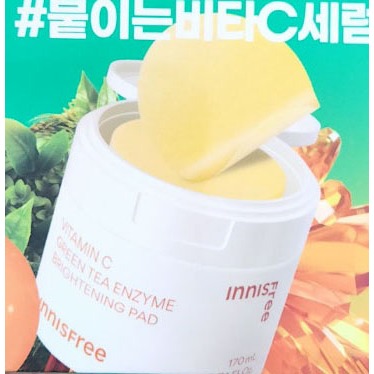 OLIVE YOUNG EDITION [60 PAD + 10 PAD] Vitamin C Green Tea Enzyme Brightening Pad (Chăm sóc da Hàn Quốc, Làm đẹp Hàn Quốc, K-Beauty)