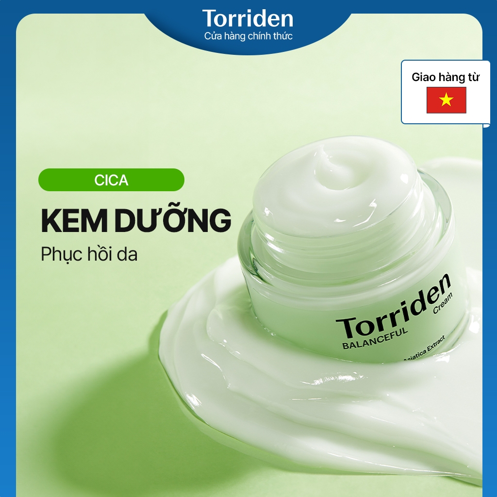 [Torriden Chính hãng] Kem dưỡng da BALANCEFUL CICA, 80ml, Cream
