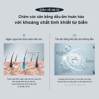 [GROWUS Chính hãng] Kem xả dưỡng tóc muối biển dưỡng ẩm nuôi dưỡng mái tóc mềm mượt GROWUS Seasalt Therapy Treatment 235ml