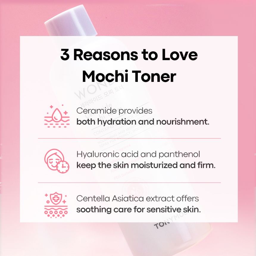 TONYMOLY Ceramide Mochi Toner 500ml dưỡng ẩm làm sạch tế bào chết nhẹ dịu nhẹ cho da