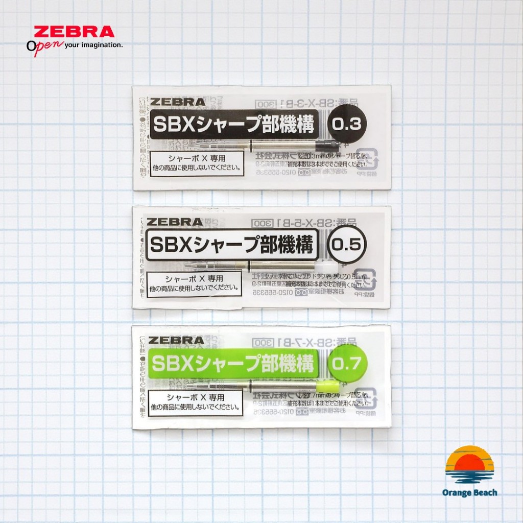 ZEBRA Sharbo X Don Vi But Chi Bam Thay The/0.3-0.5-0.7mm/Bo 10 Cai/SB-X-B1/Made in Japan