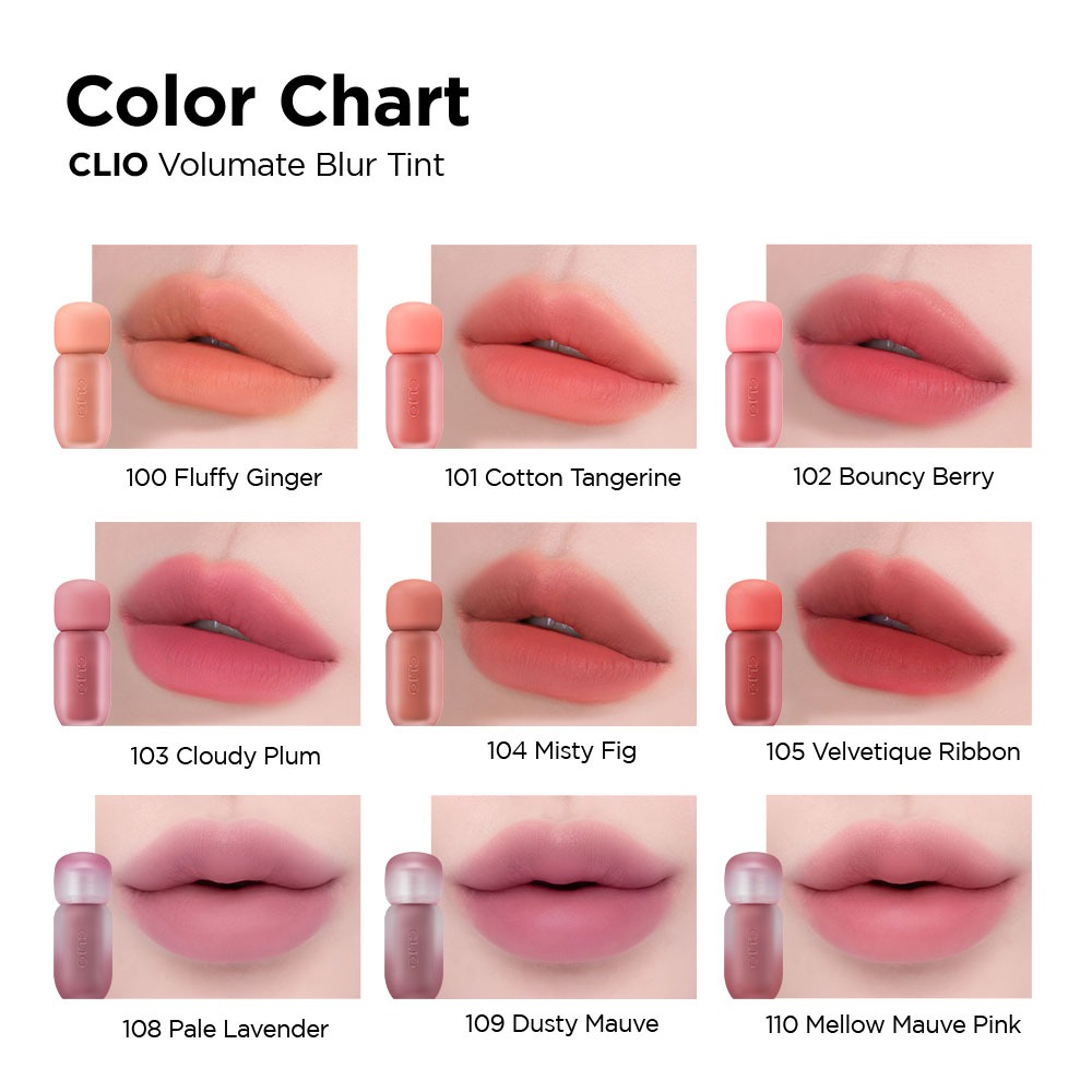 [CLIO - MÀU MỚI] Son lì làm đầy môi Volumate Blur - Hiệu ứng mờ mịn, mềm mại, môi đầy đặn