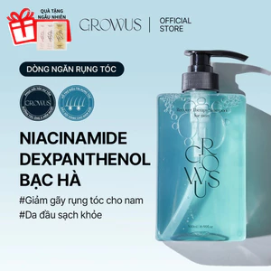 Dầu gội hỗ trợ giảm gãy rụng tóc cho nam, sạch gàu nhờn, cải thiện kết cấu da đầu, nuôi dưỡng mái tóc chắc khỏe GROWUS Recover Therapy Shampoo For Man 500ml