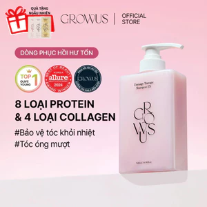 Dầu gội protein, ngọc trai phục hồi tóc hư tổn, nuôi dưỡng mái tóc mềm mượt GROWUS Damage Therapy Shampoo 500ml