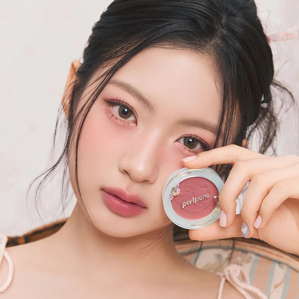 [Peripera] Phấn má hồng nguyên chất + phát sáng Pastel tự nhiên + (4.2g)
