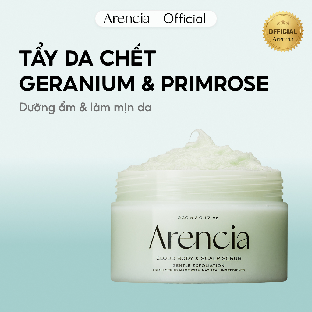[Arencia] Tẩy tế bào chết cơ thể Fresh Cloud(Phong lữ & Hoa anh thảo) 260g