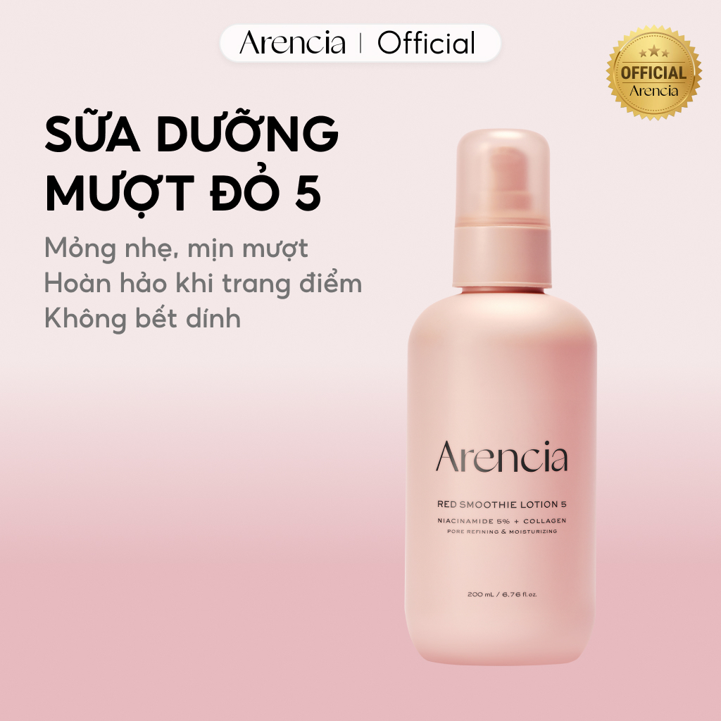 [Arencia] Sữa Dưỡng Mượt Đỏ 5 200ml