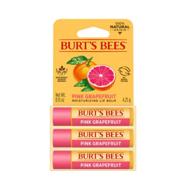 Kem dưỡng môi dưỡng ẩm Burt 's Bees Bưởi 3pc | Chăm sóc môi tự nhiên | Không tàn nhẫn | Son dưỡng môi dưỡng ẩm