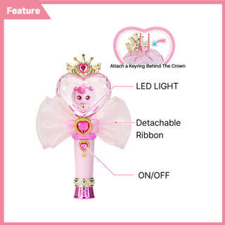 Bắt Teenieping Season 6 Công Chúa Đèn Trái Tim Đồ Chơi Magic Wand LED Móc Khóa