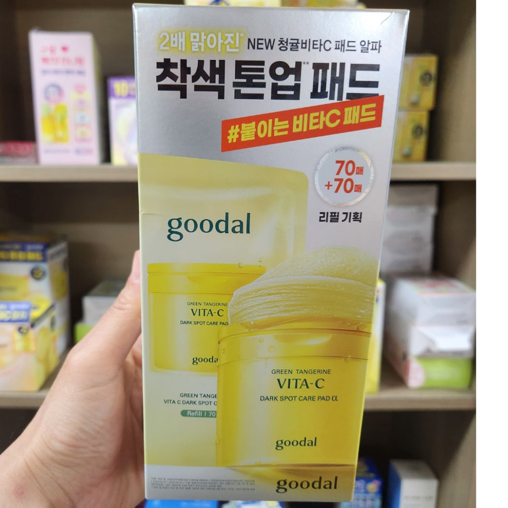 OLIVE YOUNG EDITION [70 PAD + 70 Refill] Green quýt Vita C Dark Spot Care Alpha Pad (Chăm sóc da Hàn Quốc, Làm đẹp Hàn Quốc, K-Beauty)